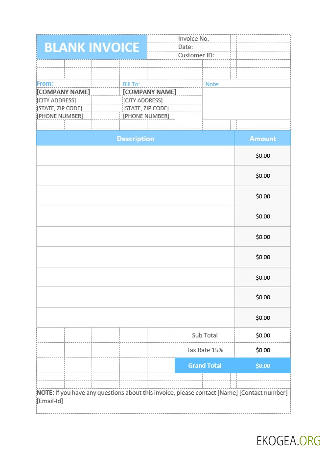 Modèle de facture de base gratuit